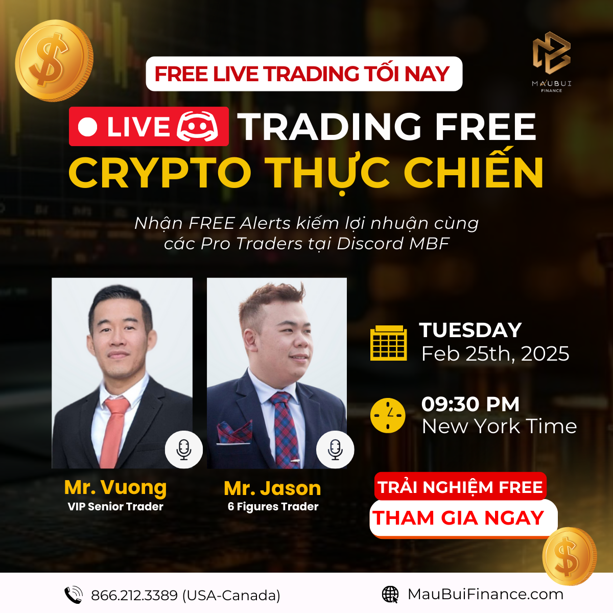 LIVESTREAM MIỄN PHÍ | Xem trực tiếp cách các Pro Traders kiếm lợi nhuận từ Crypto! 🚀