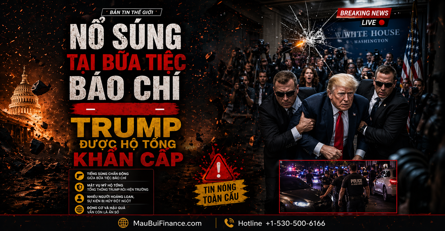 Nổ súng tại bữa tiệc White House Correspondents’ Dinner