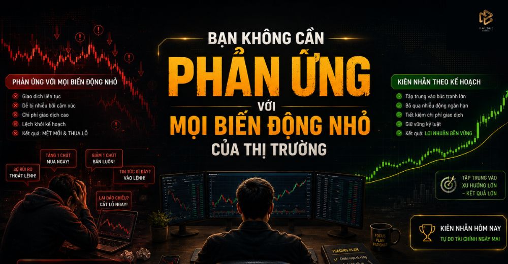 BẠN KHÔNG CẦN PHẢN ỨNG VỚI MỌI BIẾN ĐỘNG NHỎ CỦA THỊ TRƯỜNG