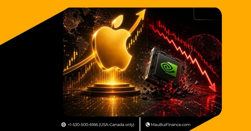 APPLE SOÁN NGÔI NVIDIA, LÀN SÓNG BÁN THÁO CỔ PHIẾU AI LAN RỘNG