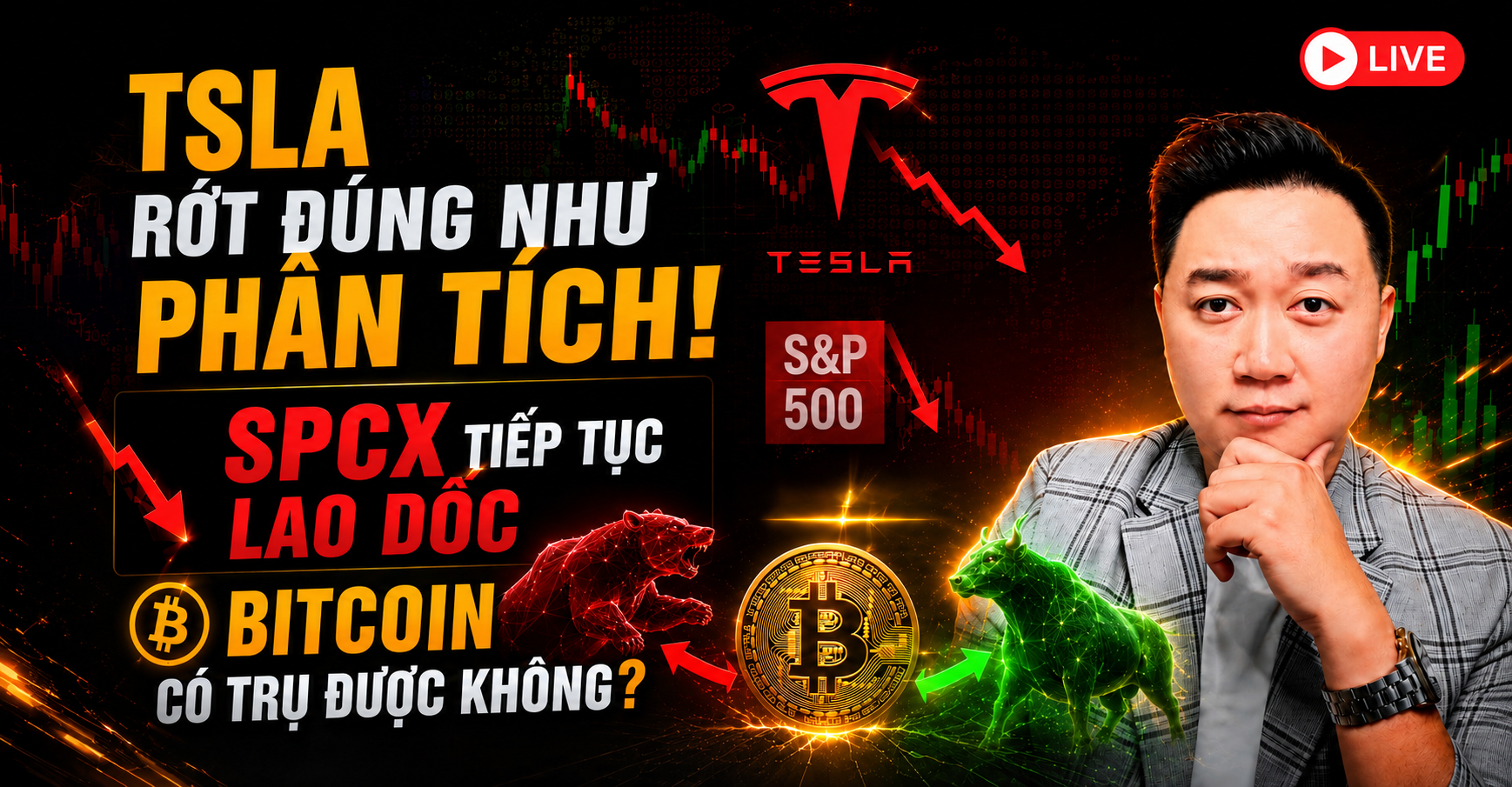 Phân tích thị trường Stocks-Crypto trong Livestream Youtube 07/16/2026