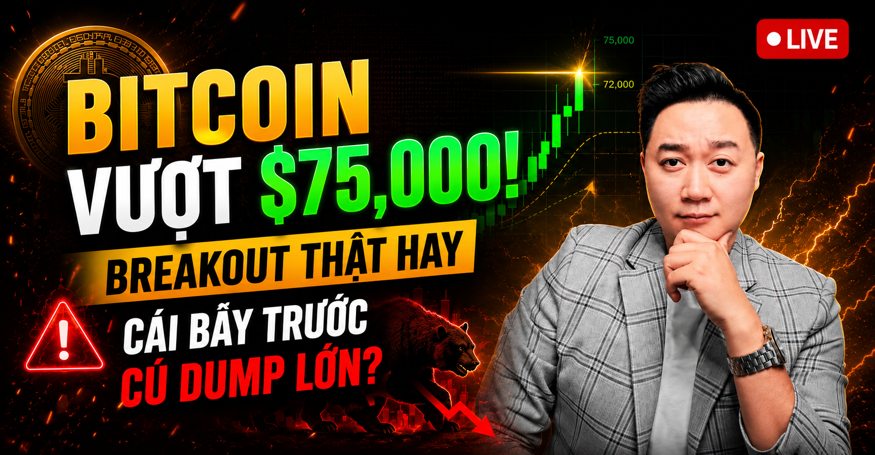 Phân tích thị trường Stocks-Crypto trong Livestream Youtube 08/20/2026