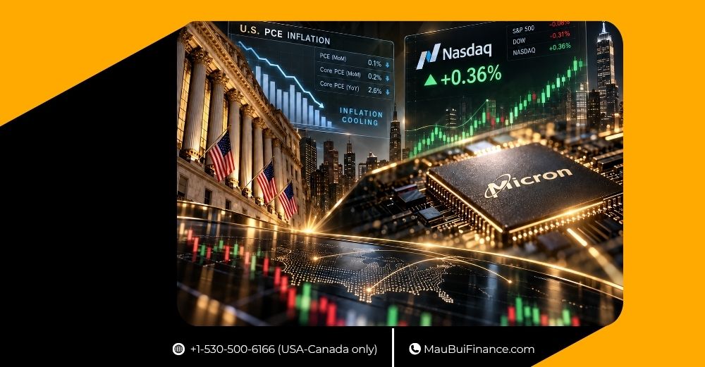 PCE HẠ NHIỆT, NASDAQ GIỮ SẮC XANH CUỐI PHI – MICRON VƯỢT KỲ VỌNG