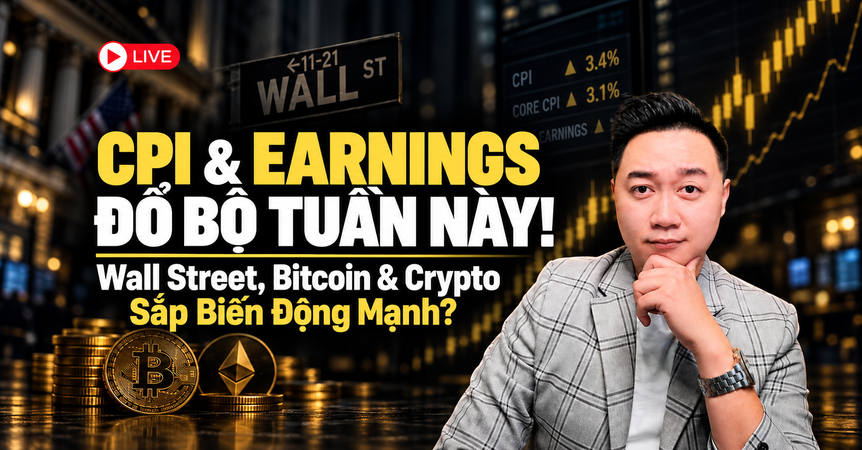 Phân tích thị trường Stocks-Crypto trong Livestream Youtube 10/11/2026